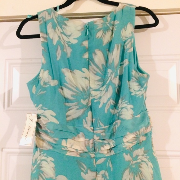 J Howard Dress Size 12 Long Mint Floral - Picture 8 of 13
